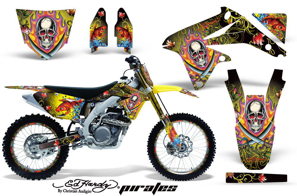 Suzuki-RMZ450 08-10 Graphics Kit EH Pirates Yellow NPs